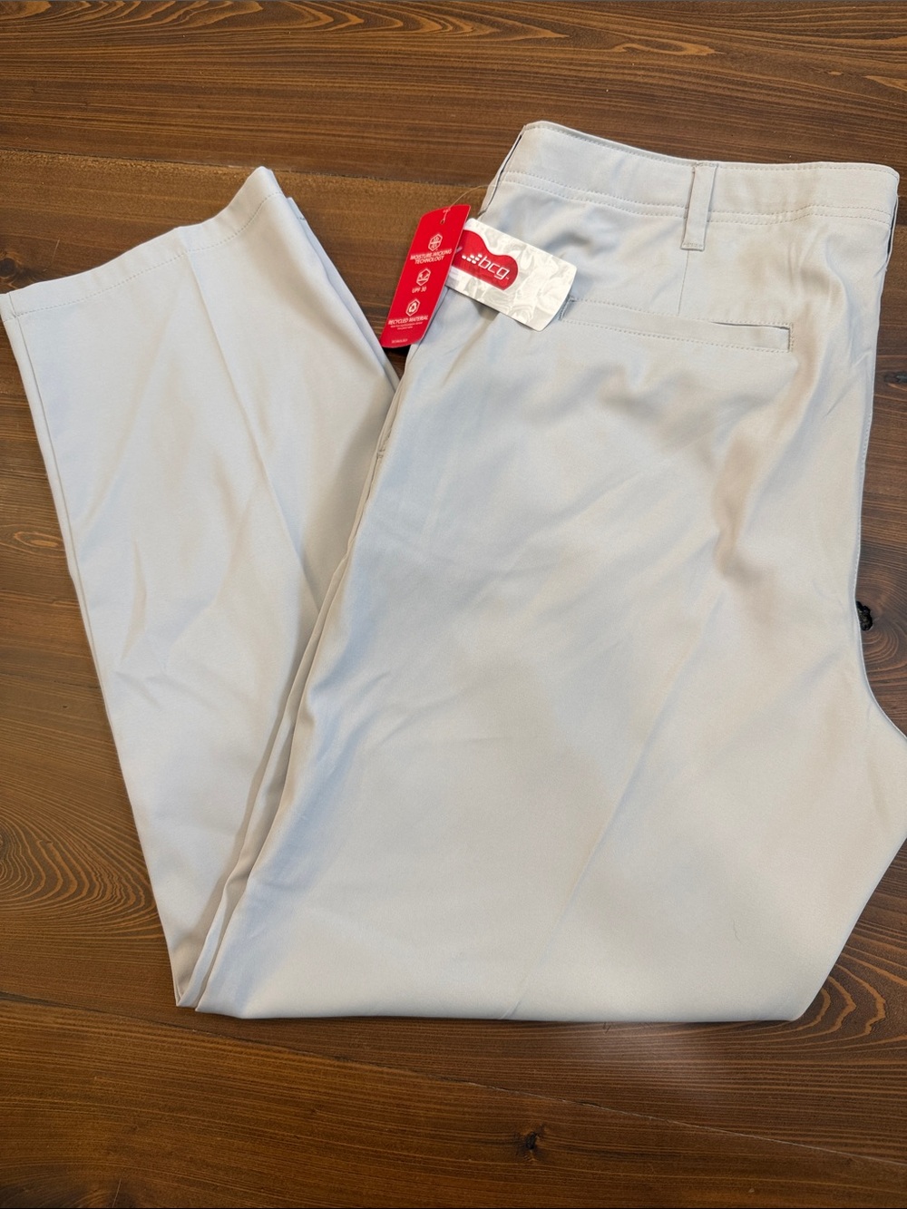 NWT BCG Men’s  Light Gray Performance Golf Pants - Classic Fit